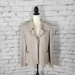 St. John Grey Boucle Knit Jacket